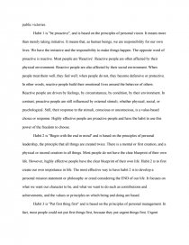7 habits of highly effective people essay