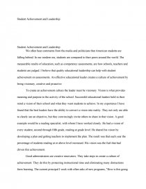 achievement essay