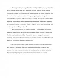 good and evil essay