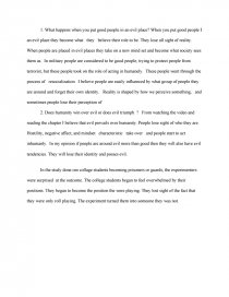 good and evil essay
