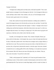 my teenage life essay