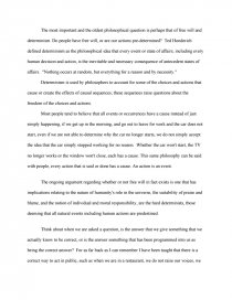 free will essay