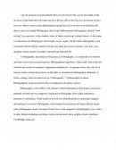 Bibliography Essay