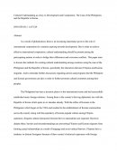 Cultural Understanding as a Key to Development and Cooperation: The Case of The Philippines and The Republic of Korea