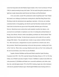 Реферат: Wrestling Essay Research Paper Professional wrestling programs