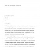 Psy 400 - Social Psychology Definition Paper