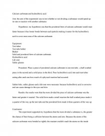 Реферат: Marble Chips Hydrochloric Acid Essay