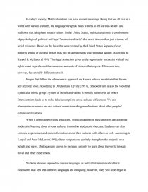 multiculturalism essay