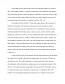 Critical Thinking Application Paper