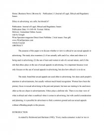 Essay On Newspaper In Hindi Essay Preview Ethics In Advertising Sex Sells But Should It A Level English Essay Structure also Science Fiction Essay Topics Ethics In Advertising Sex Sells But Should It Essay English Essay Story