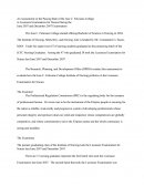 An Assessment on the Passing Rate of the Jose C. Feliciano College in Licensure Examination for Nurses During the June 2007 and December 2007 Examination