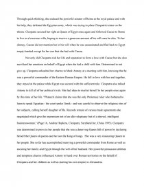 Реферат: Cleopatra Essay Research Paper Cleopatra The Story