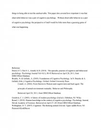 cognitive psychology definition paper