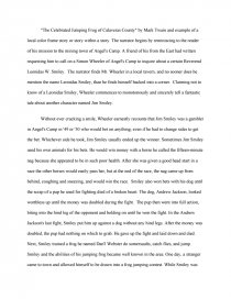 mark twain the notorious jumping frog of calaveras county analysis