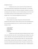 Descriptive Essay