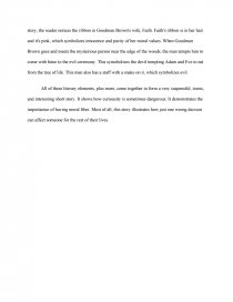 literary terms in young goodman brown essay young goodman brown essay