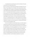 Critical Thinking Application Paper