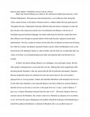 Much Ado About Nothing Analytical Essay