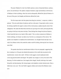 medusa carol ann duffy analysis