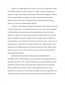essay catcher in the rye