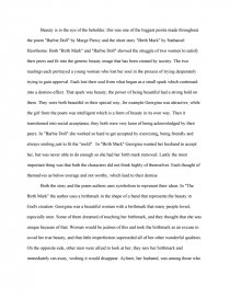 Barbie doll online poem summary
