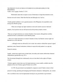 role of women in national development essay pdf