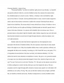 Choosing Disability: Analysis Essay