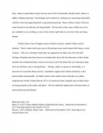 neglect of the elderly essay