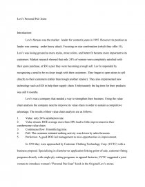 Levi's Personal Pair Jeans - Research Paper