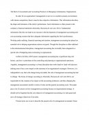 The Role of Accountants and Accounting Practices in Managing Contemporary Organisations