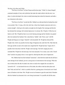 How To Write Good Argumentative Essay The Story Of An Hour And Trifles Comparison Essay Zoom Zoom Zoom Career Aspiration Sample Essay also Essay About Yourself Example Trifles Essay Trifles By Susan Glaspell Essay Response Essay Thesis Loyalty Definition Essay