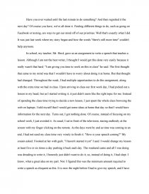 how to write a narrative speech