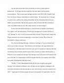 Essay on Gay Marriages