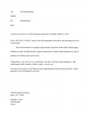 Business Writing - Blood Donation Memo/ Appraisel Letter