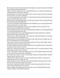 the life of a soldier essay