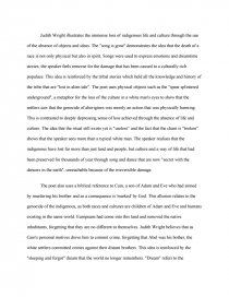 bora ring judith wright analysis