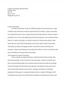 Cognitive Psychology Definition Paper