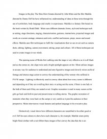 Shoe Horn Sonata And Matilda Distinctively Visual Essay Essay Preview Shoe Horn Sonata And Matilda Distinctively Visual