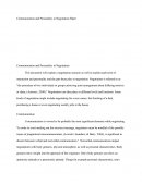 Communication and Personality Negotiation Paper