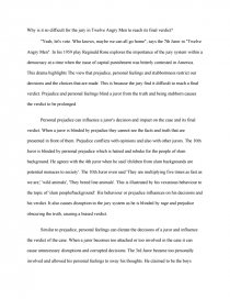 twelve angry men essay