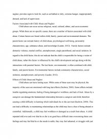 essay on abuse and neglect