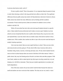 home school versus public school essay