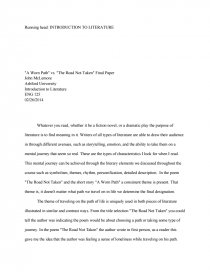 Реферат: A Worn Path Essay Research Paper Tragedy