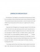 American Dream Essay