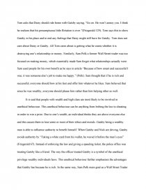 compare and contrast tom and gatsby essay