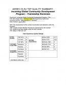 Incoming Global Community Development Program