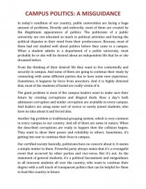 student and politics essay in english