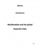Neoliberalism and the Global Financial Crisis