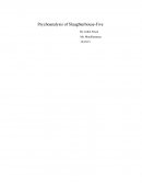 Physcoanalysis of Slaughterhouse - Five