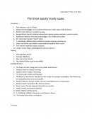 The Great Gatsby Study Guide